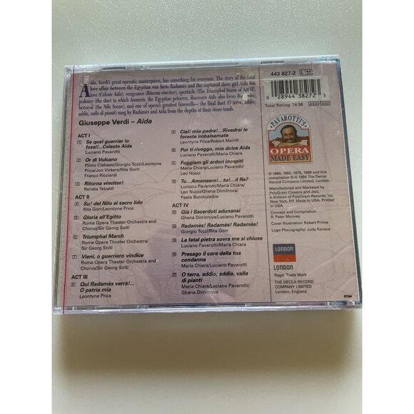 Pavarottis Opera Made Easy CD My Favorite Moments From Aida London Label Classic - Picture 6 of 6